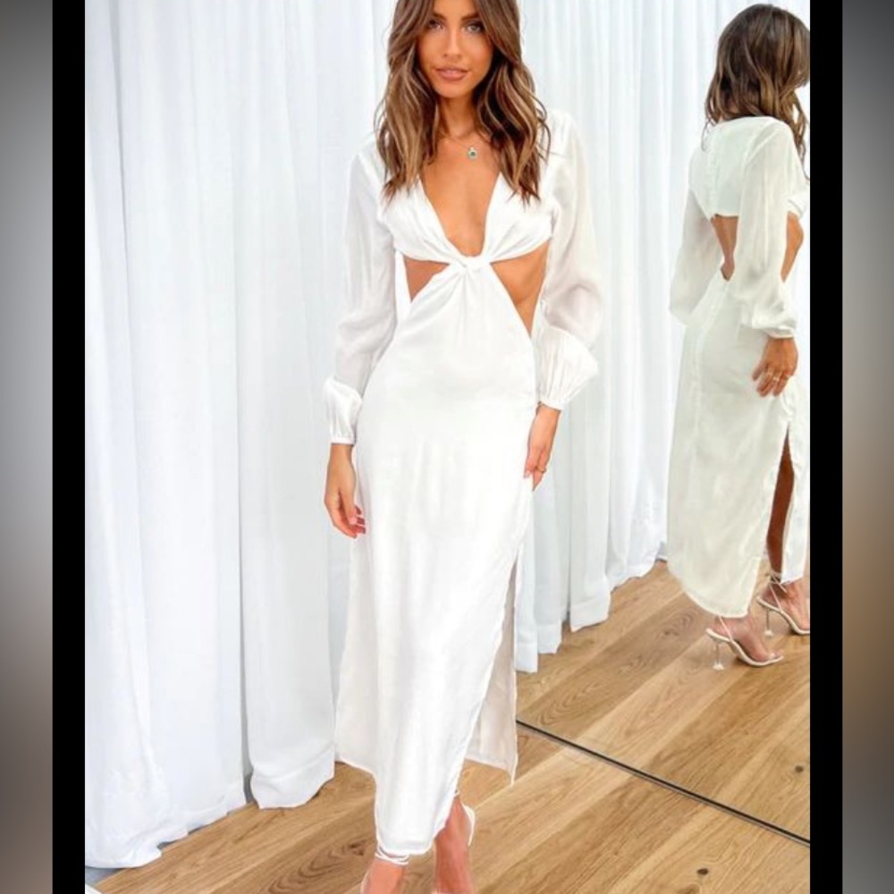 Mars Midi White Dress